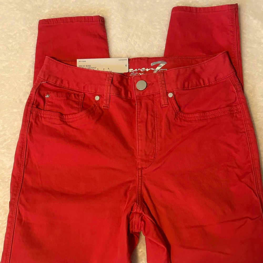 High rise colored jeans